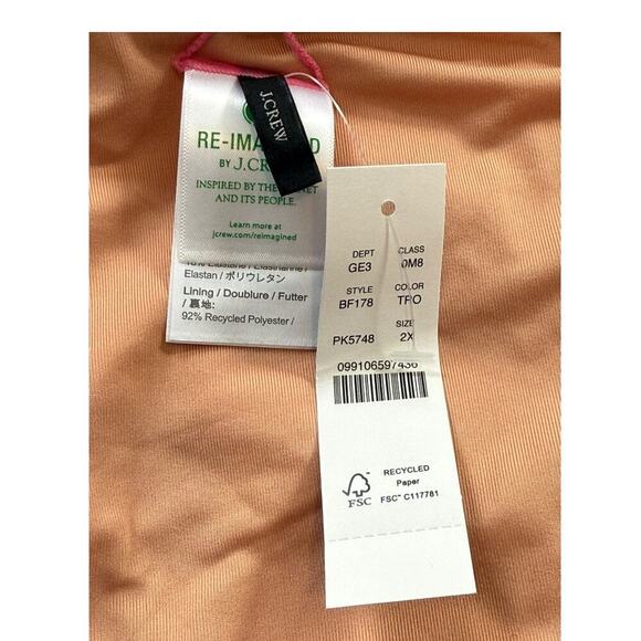 NEW J. Crew Women’s Plus 2X High-rise‎ Bikini Bottom In Pink NWT - Picture 5 of 6